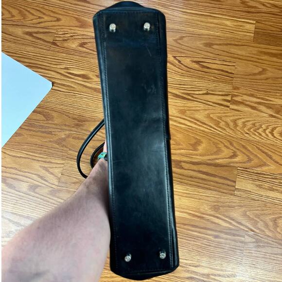 Monsac Original Black Leather Small Shoulder Bag - Picture 3 of 11